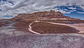 Der Billings Gap Overlook an der Ostseite der Blue Mesa im Petrified Forest National Park, Arizona, Vereinigte Staaten von Amerika, Nordamerika