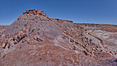 Crystal Mesa oberhalb des Crystal Creek westlich von Hamilili Point im Petrified Forest National Park, Arizona, Vereinigte Staaten von Amerika, Nordamerika