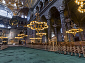 Innenraum der Hagia Sophia Moschee, UNESCO-Weltkulturerbe, Istanbul, Türkei, Europa