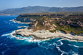 Cane Malu, Luftbilddrohne Landschaft, Sardinien, Italien, Mittelmeer, Europa