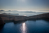 Capo Caccia, Luftaufnahme per Drohne, Sardinien, Italien, Mittelmeer, Europa