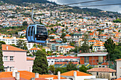 Cable car over Funchal, Teleferico do Funchal, Funchal, Madeira, Portugal, Atlantic, Europe