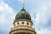 Detail of copula of Franzosischer Dom at Gendarmenmarkt square, Mitte, Berlin, Germany, Europe