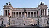 Architectural detail of the Victor Emmanuel II National Monument, UNESCO World Heritage Site, built between 1885 and 1935 to honour Victor Emmanuel II, the first king of a unified Italy, Rome, Lazio, Italy, Europe