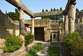 Casa dell'Atrio Corinzio (Haus des korinthischen Atriums), archäologische Stätte von Herculaneum, UNESCO-Welterbe, Provinz Neapel, Region Kampanien, Italien, Europa