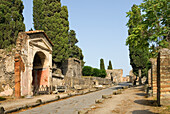 Die Nekropole vor dem Tor von Herculaneum, archäologische Stätte von Pompeji, UNESCO-Welterbe, Provinz Neapel, Kampanien, Italien, Europa