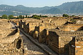 Via Stabiana, archäologische Ausgrabungsstätte von Pompeji, UNESCO-Welterbe, Provinz Neapel, Kampanien, Italien, Europa