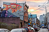 Wandgemälde, Poplar Street, Northern Liberties, Mural Arts Program, Philadelphia, Commonwealth of Pennsylvania, Vereinigte Staaten von Amerika, Nordamerika