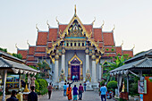 The main entrance to the Thai Buddhist Watthai Temple, Bodh Gaya, Bihar, India, Asia