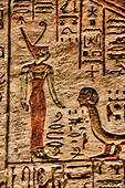 Wandrelief, Grabmal von Ramses III., KV11, Tal der Könige, Antikes Theben, UNESCO-Welterbe, Luxor, Ägypten, Nordafrika, Afrika