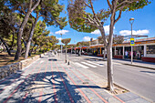 View of shops in Santa Ponsa, Majorca, Balearic Islands, Spain, Mediterranean, Europe