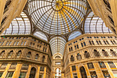 View of Galleria Umberto I interior, historic centre, UNESCO World Heritage Site, Naples, Campania, Italy, Europe