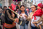 Dia de la Virgen de Guadalupe (Our Lady of Guadalupe) festival and parade in Guatemala City.