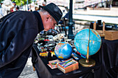 Street and flea market in Aveiro, Portugal