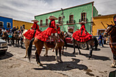 Escaramuza Rancho La Purísima bei einem Fest in Mapimi