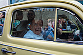 Opposition candidate Edmundo Gonzalez Urrutia arriving at his polling station.