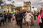 Dia de la Virgen de Guadalupe (Our Lady of Guadalupe) festival and parade in Guatemala City.