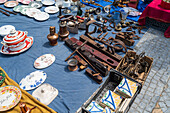 Street and flea market in Aveiro, Portugal