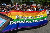 Pride-Parade in Caracas, Venezuela, in Anwesenheit von Diplomaten und dem Vertreter der Europäischen Union in Venezuela. 7. Juli 2024