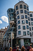 The Dancing House, or Ginger and Fred (Tancící dum), is the nickname given to the Nationale-Nederlanden building on the Rašínovo nábreží in Prague, Czech Republic.