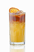 Espresso tonic with citrus flavour on ice