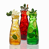 Three iced summer drinks