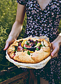 Pear and fig galette