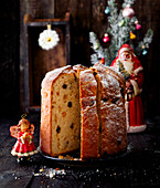 Panettone with sultanas and candied fruit