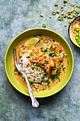 Coconut-lime chicken with spring onions and coriander