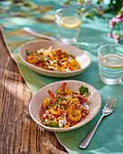 Dal with lentils and prawns