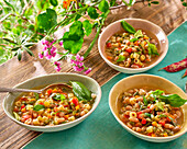 Minestrone with colourful vegetables