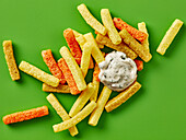 Vegetable sticks with herb dip