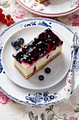 Blueberry cheesecake slices