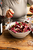 Radicchio salad with fresh herbs