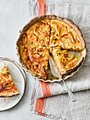 Colorful vegetable quiche