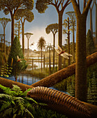 Prehistoric invertebrates, illustration