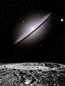 Lenticular galaxy, illustration