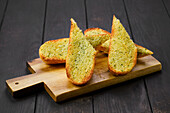 Freshly baked garlic bread
