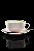 Matcha latte with foam