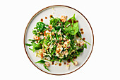 Salad with prawns, rocket and balsamic dressing