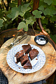 Brownies with sea salt flakes