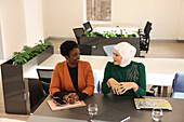 Businesswomen having meeting in modern office