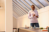 Businesswoman dressed in casual clothes in office