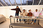 Group of business people during meeting in office