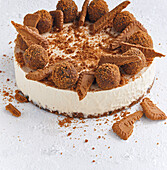 Frozen biscoff cheesecake with rum balls