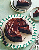 Chocolate cake with dark cream cheese icing