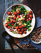 Roasted tomato and butter bean salad