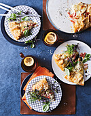 Tomato and anchovy tart with Gruyère