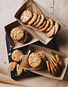 Anzac biscuits with white chocolate