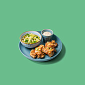 Karaage from the Airfryer with crispy cucumber salad